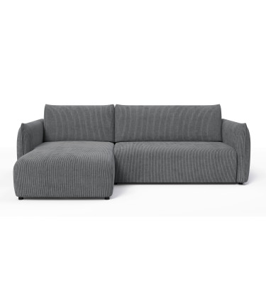 TAUER Ecksofa 3-Sitzer rechts, dunkelgrau