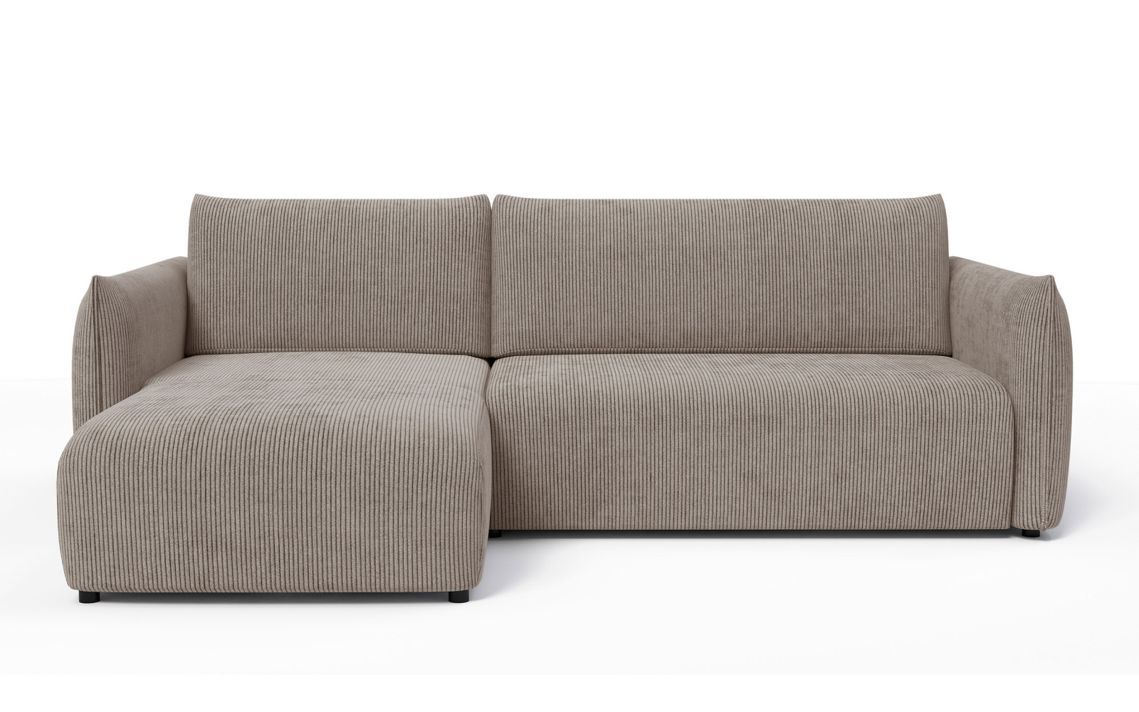 TAUER Ecksofa 3-Sitzer rechts, taupe
