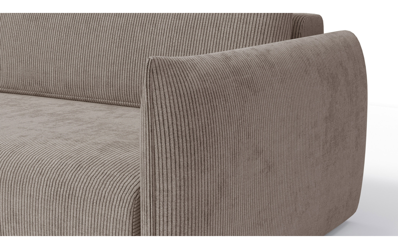 TAUER Ecksofa 3-Sitzer rechts, taupe