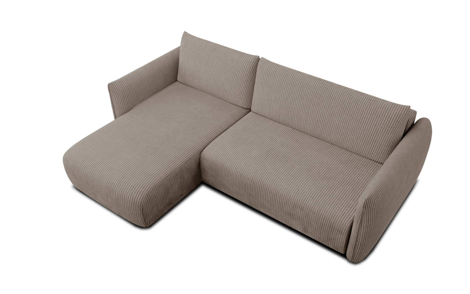 TAUER Ecksofa 3-Sitzer rechts, taupe