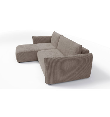 TAUER Ecksofa 3-Sitzer rechts, taupe