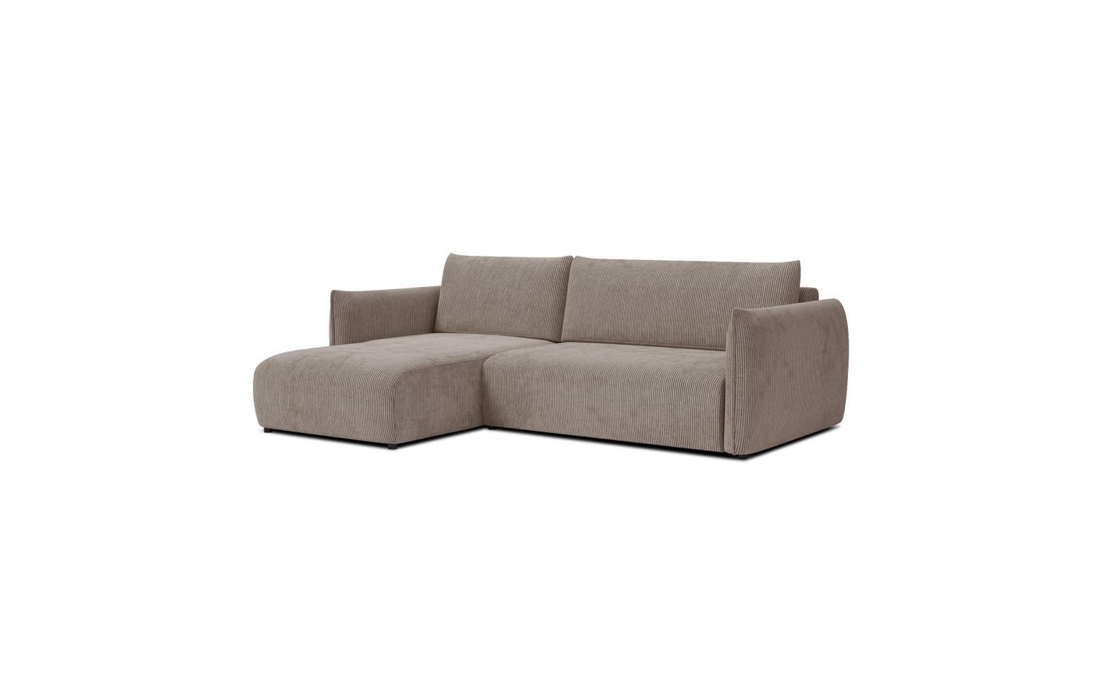 TAUER Ecksofa 3-Sitzer rechts, taupe