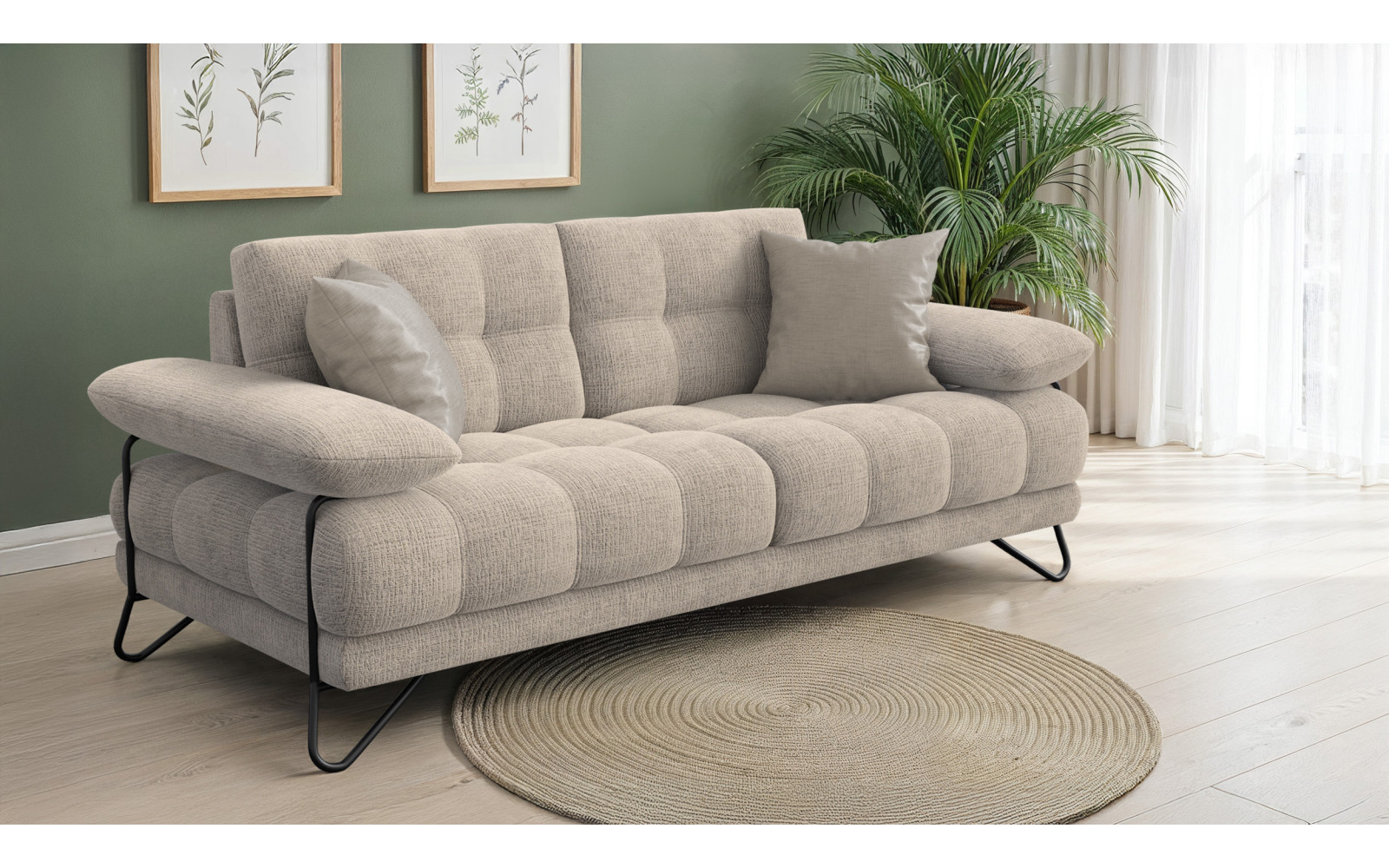 BUBBARA 2,5-Sitzer-Sofa, beige