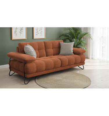 BUBBARA 2,5-Sitzer-Sofa, rostrot