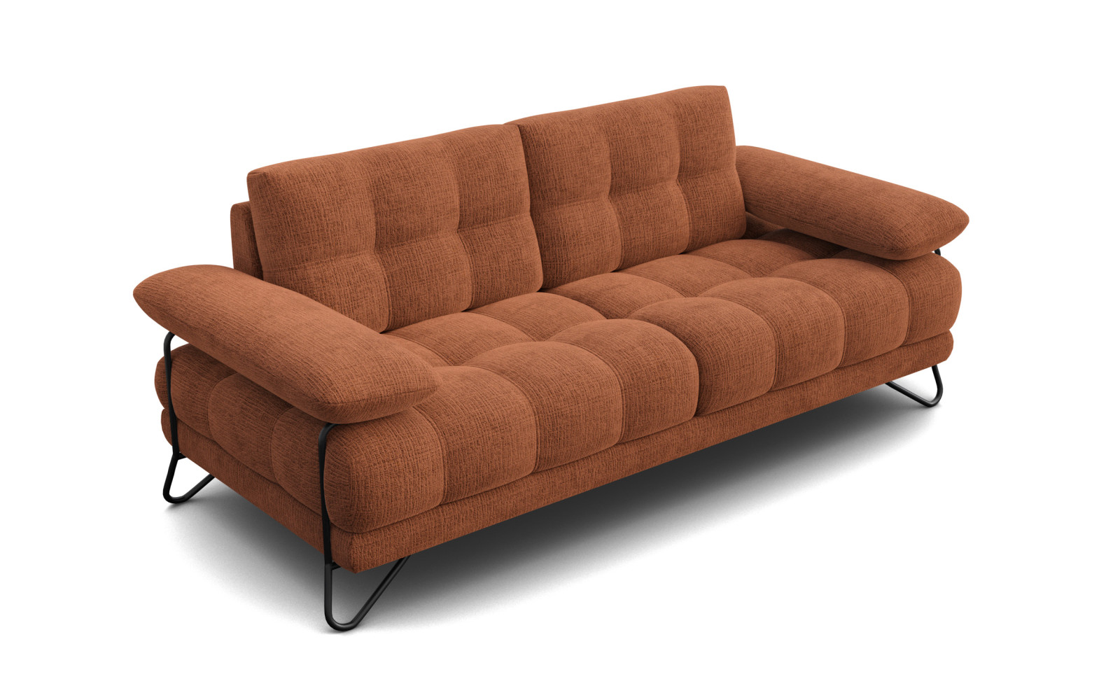 BUBBARA 2,5-Sitzer-Sofa, rostrot