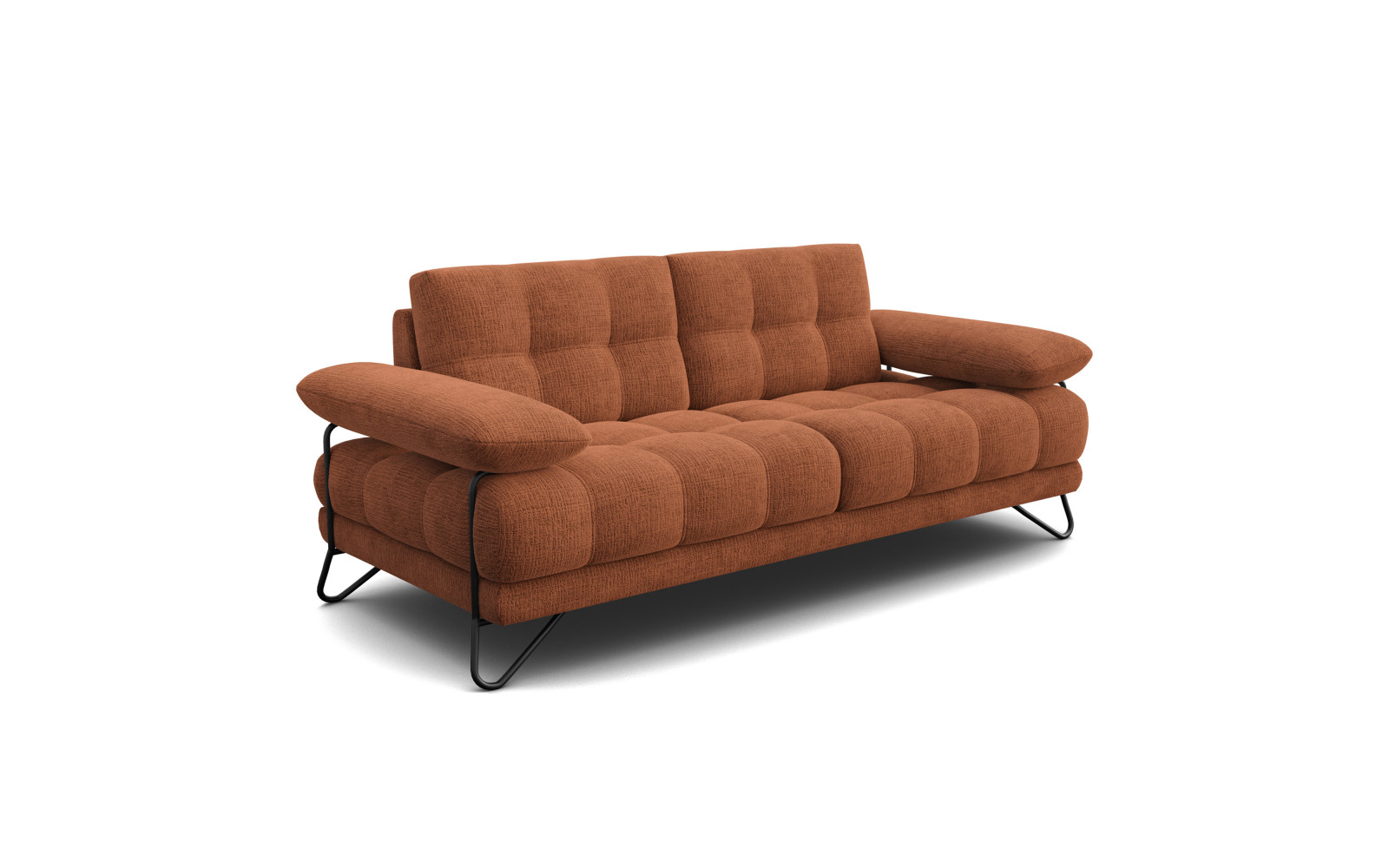 BUBBARA 2,5-Sitzer-Sofa, rostrot
