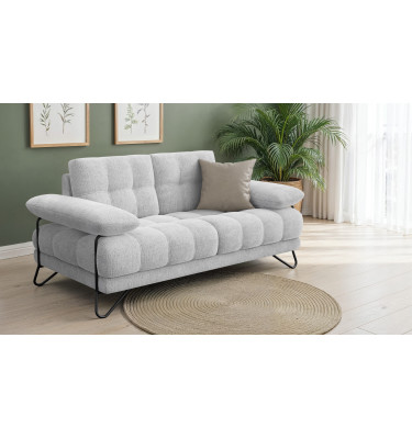 BUBBARA 2-Sitze-Sofa, hellgrau