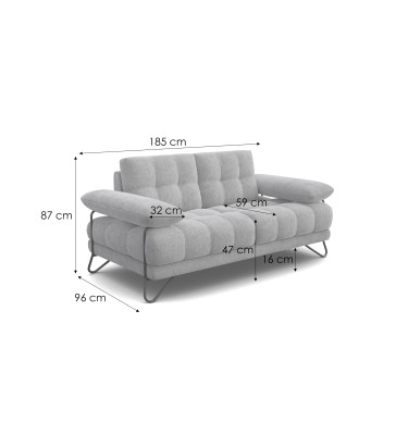 BUBBARA 2-Sitzer-Sofa, beige