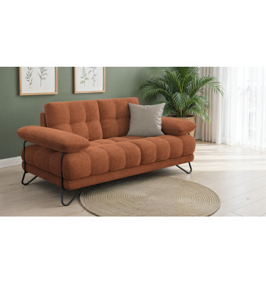 BUBBARA 2-Sitzer-Sofa, rostrot
