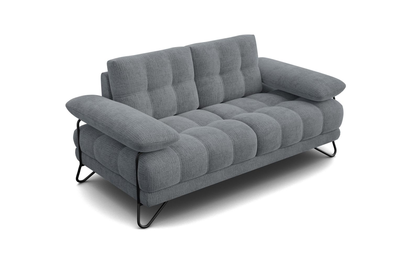 BUBBARA 2-Sitzer-Sofa, dunkelgrau