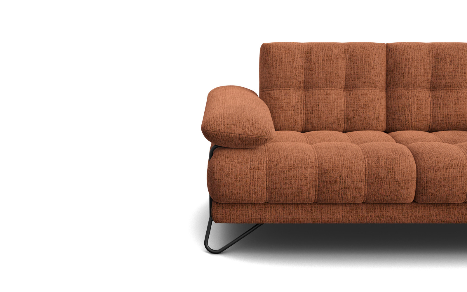 BUBBARA 2-Sitzer-Sofa, rostrot