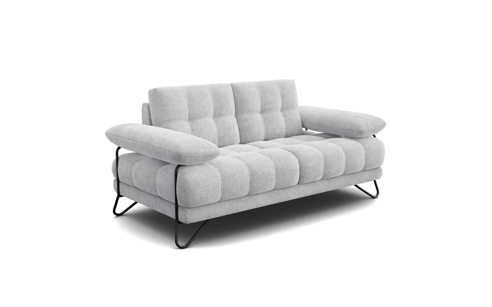 BUBBARA 2-Sitze-Sofa, hellgrau