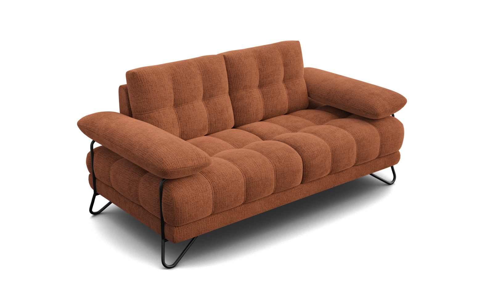 BUBBARA 2-Sitzer-Sofa, rostrot
