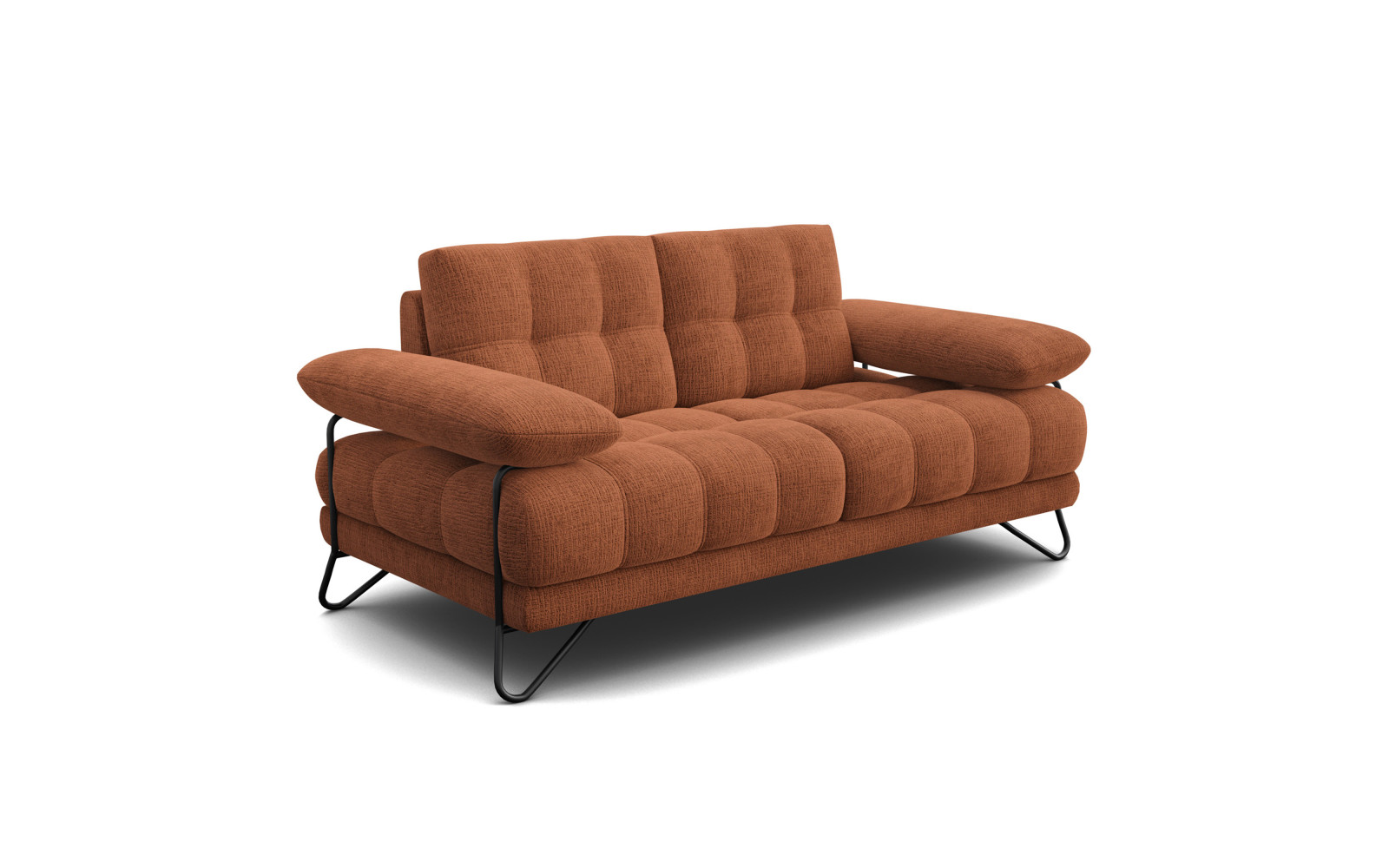 BUBBARA 2-Sitzer-Sofa, rostrot