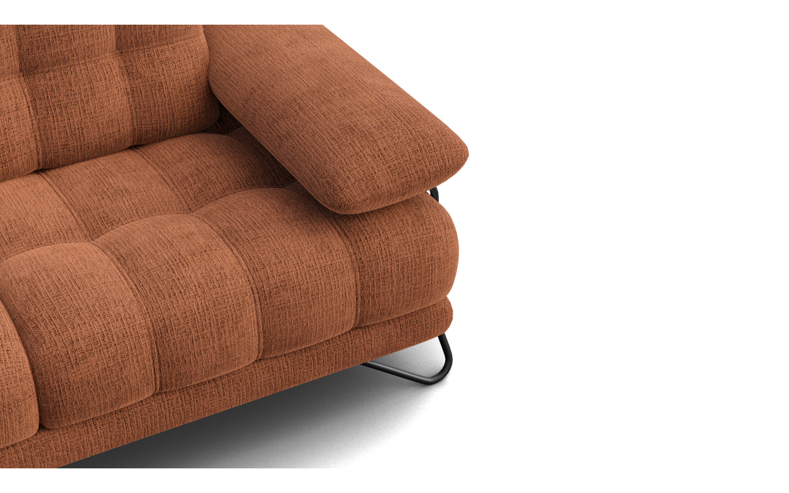 BUBBARA 2-Sitzer-Sofa, rostrot