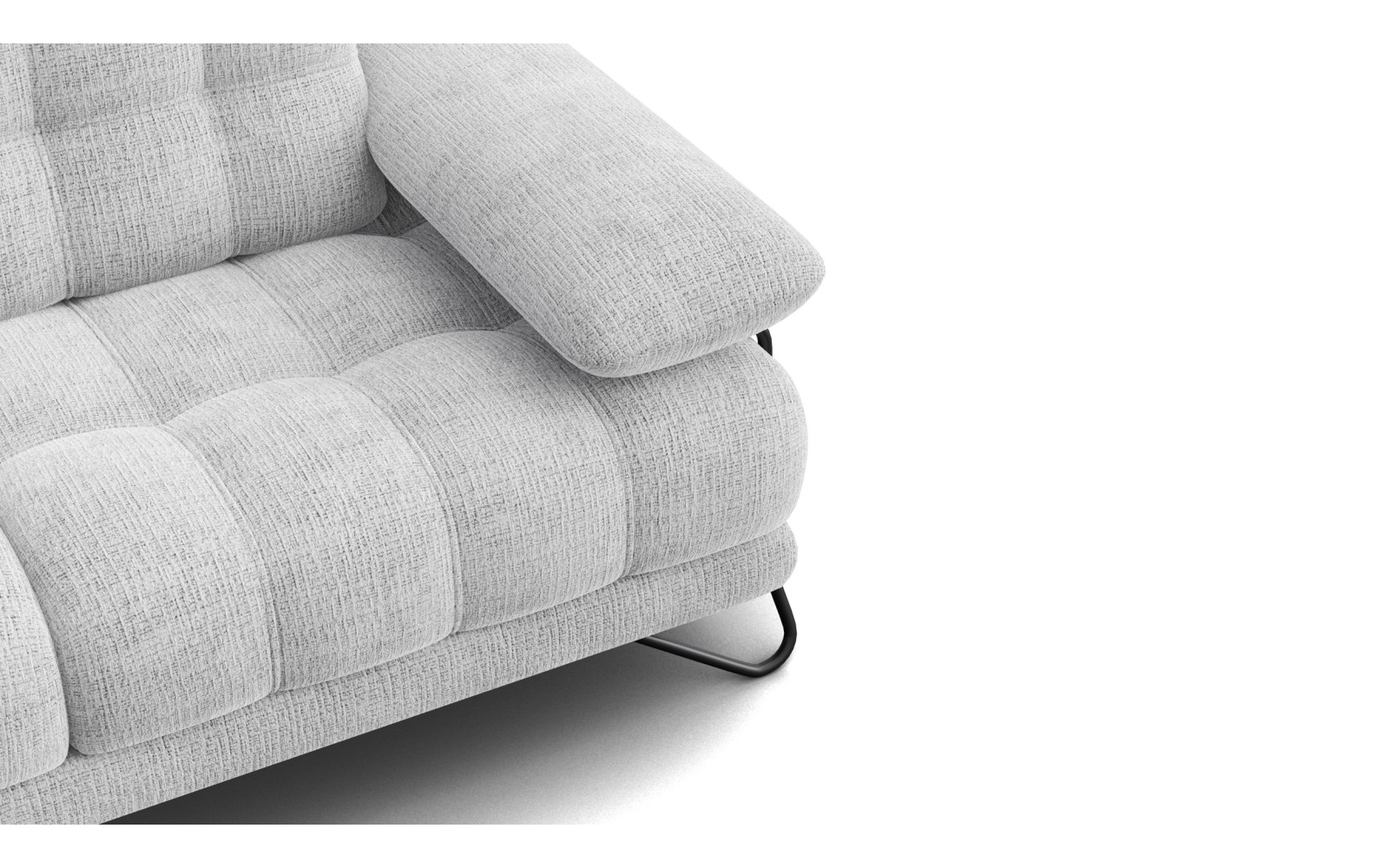 BUBBARA 2-Sitze-Sofa, hellgrau