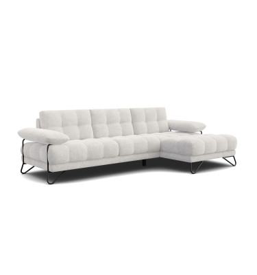BUBBARA Ecksofa 4-Sitzer rechts, creme
