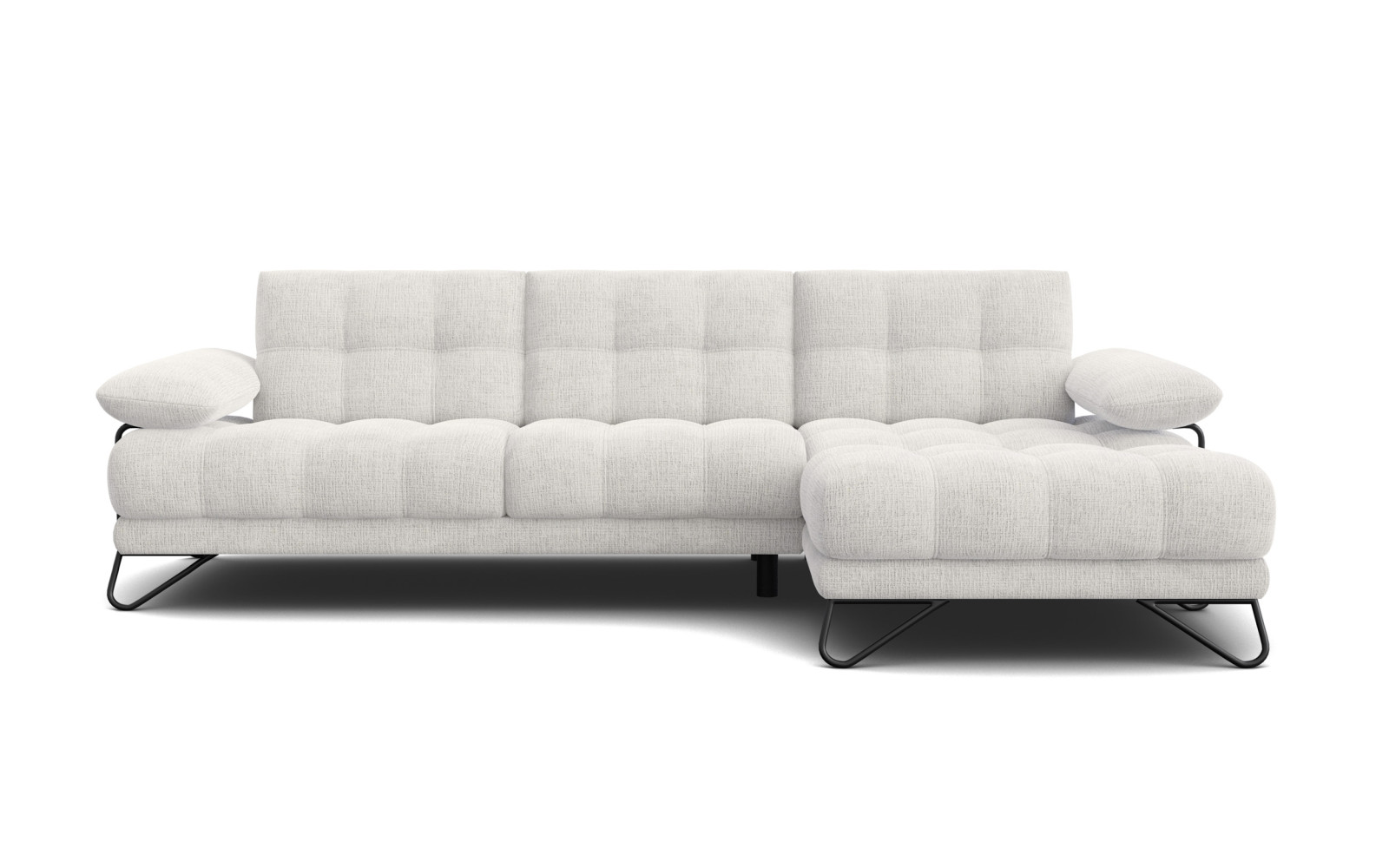BUBBARA Ecksofa 4-Sitzer rechts, creme
