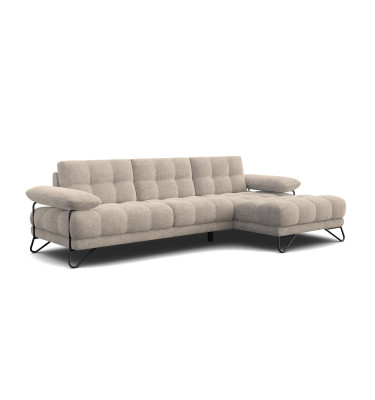 BUBBARA Ecksofa 4-Sitzer rechts, beige