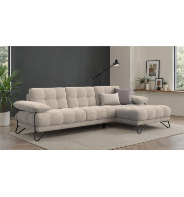 BUBBARA Ecksofa 4-Sitzer rechts, beige