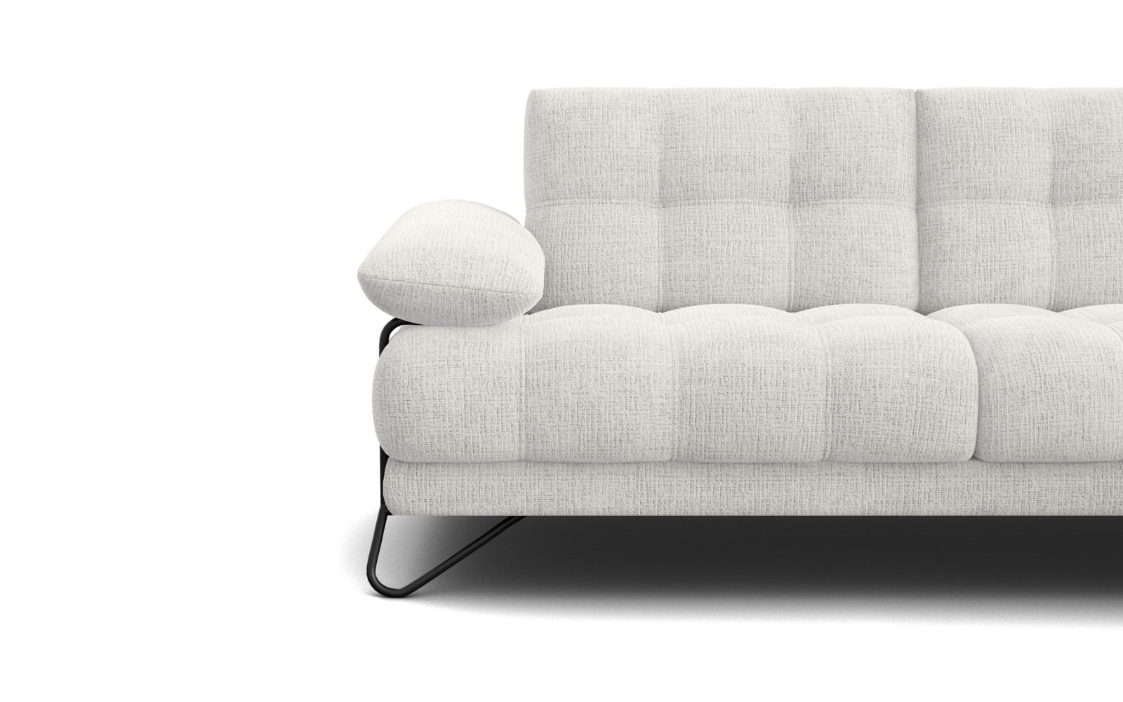 BUBBARA Ecksofa 4-Sitzer rechts, creme