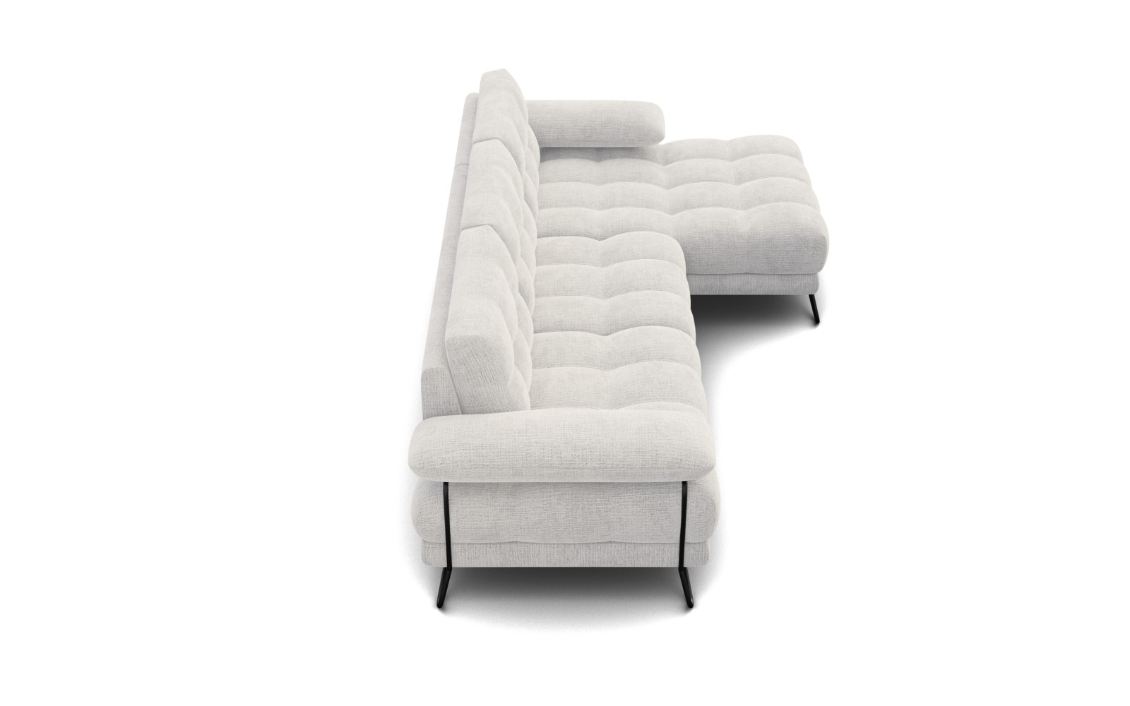 BUBBARA Ecksofa 4-Sitzer rechts, creme