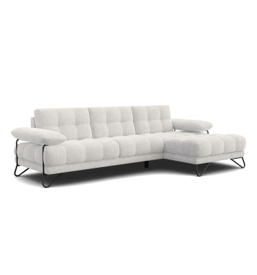 BUBBARA Ecksofa 4-Sitzer rechts, creme