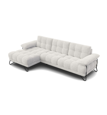 BUBBARA Ecksofa 4-Sitzer links, creme