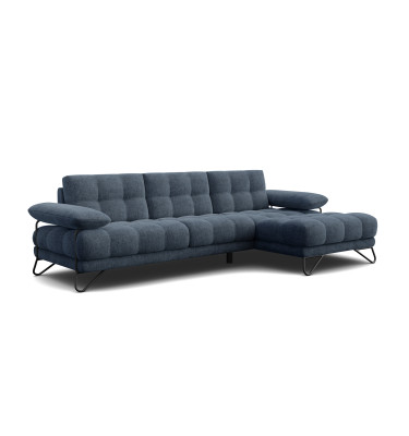 BUBBARA Ecksofa 4-Sitzer rechts, marineblau