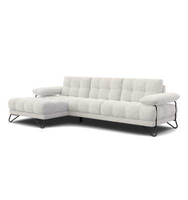 BUBBARA Ecksofa 4-Sitzer links, creme