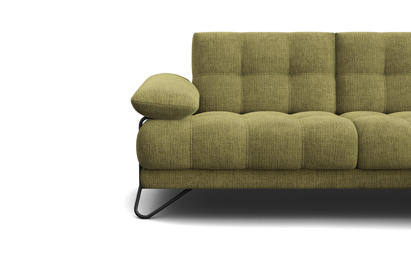 BUBBARA Ecksofa 4-Sitzer rechts, olivgrün