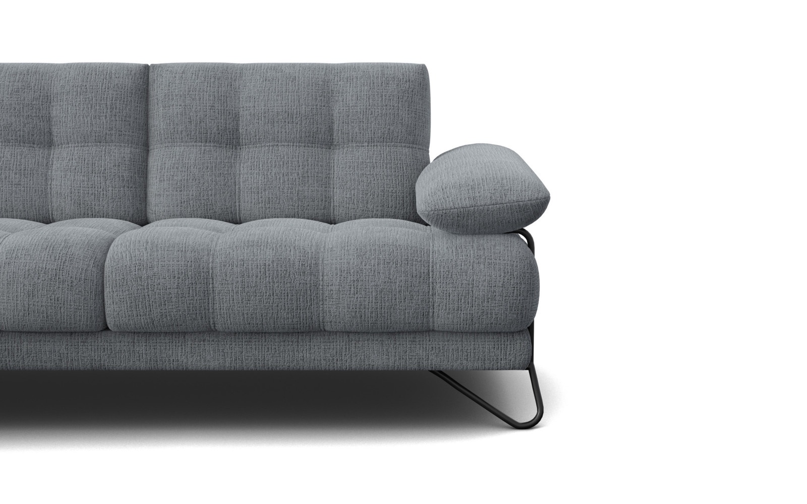 BUBBARA Ecksofa 4-Sitzer links, dunkelgrau