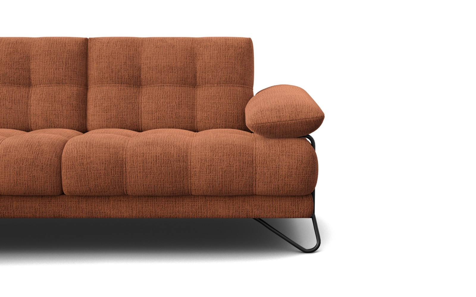 BUBBARA Ecksofa 4-Sitzer links, rostrot