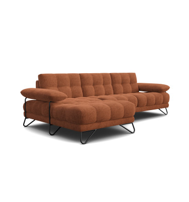 BUBBARA Ecksofa 4-Sitzer links, rostrot