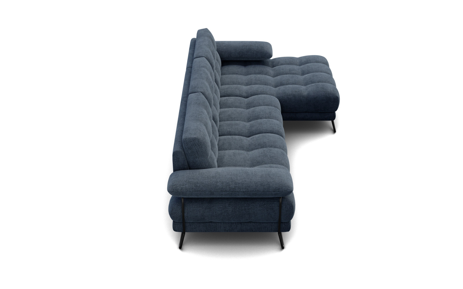 BUBBARA Ecksofa 4-Sitzer rechts, marineblau