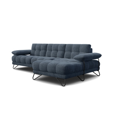 BUBBARA Ecksofa 4-Sitzer rechts, marineblau