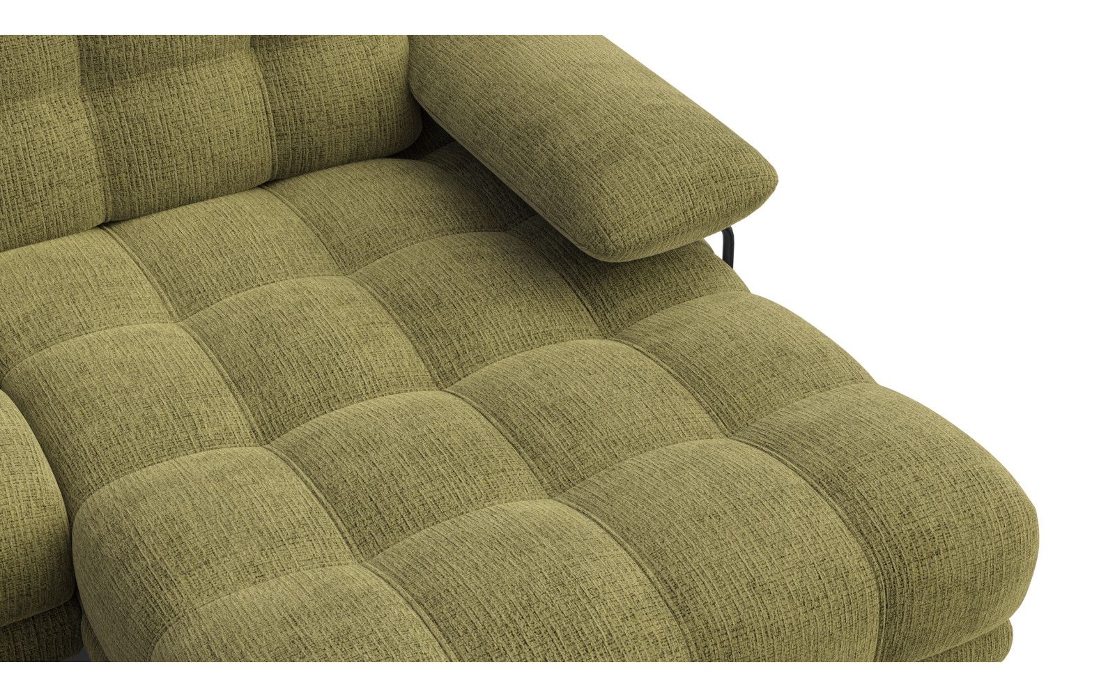 BUBBARA Ecksofa 4-Sitzer rechts, olivgrün