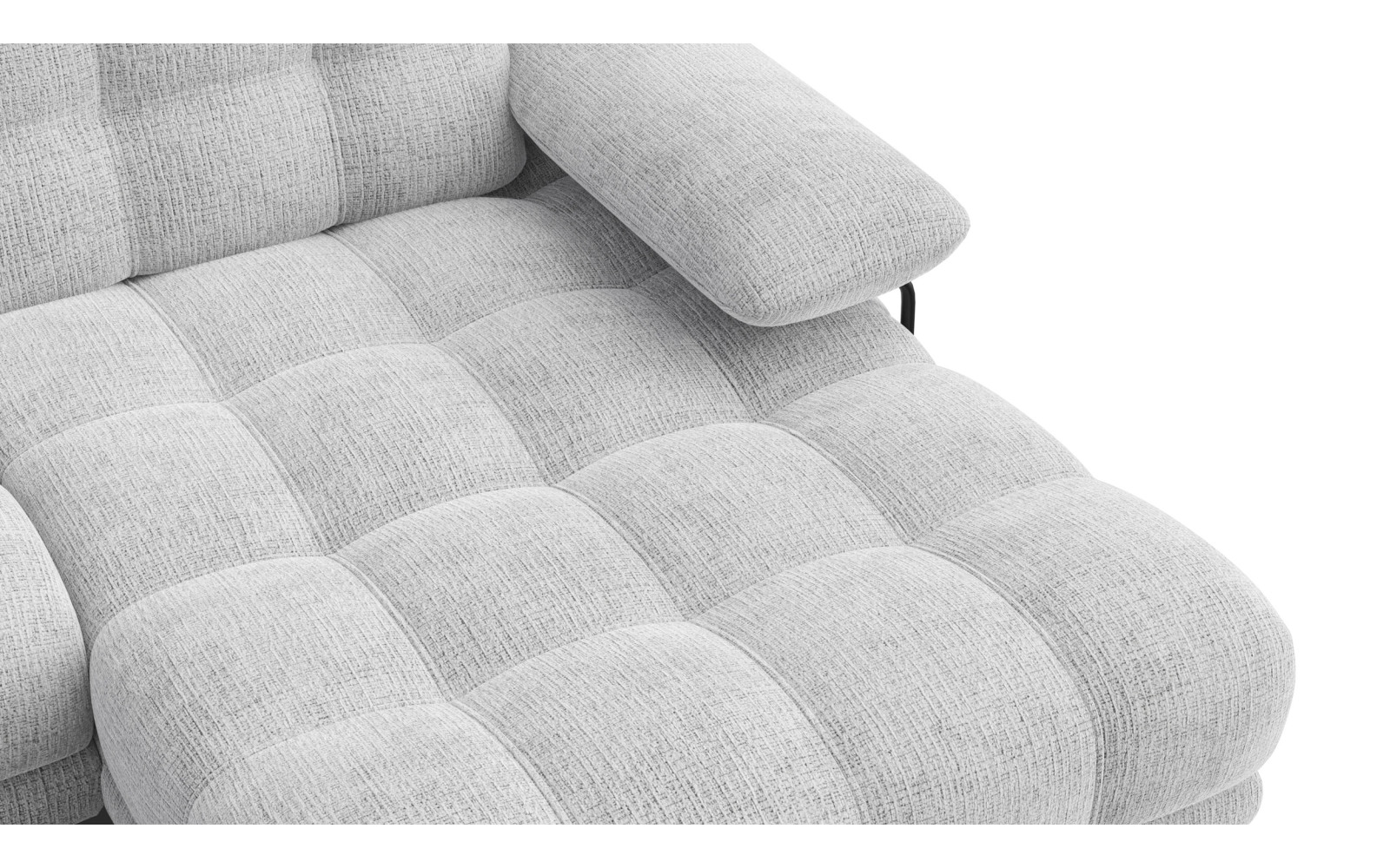 BUBBARA Ecksofa 4-Sitzer rechts, hellgrau