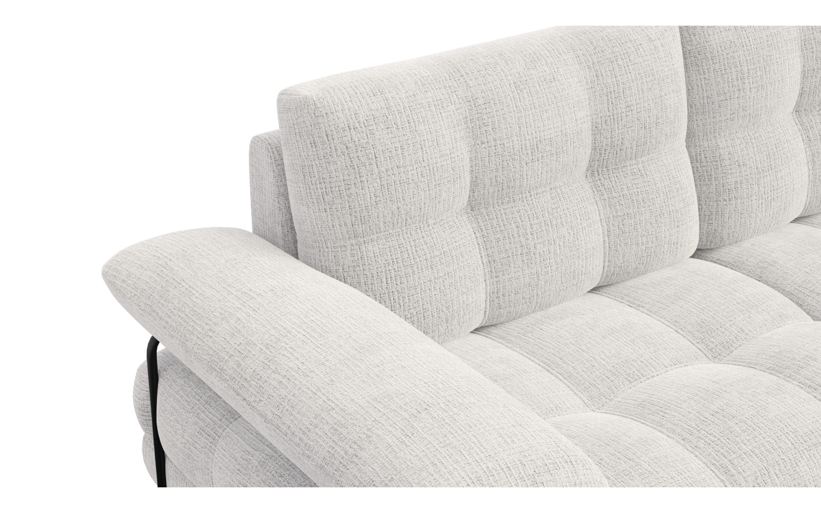BUBBARA Ecksofa 4-Sitzer rechts, creme