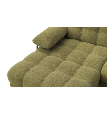 BUBBARA Ecksofa 4-Sitzer links, olivgrün