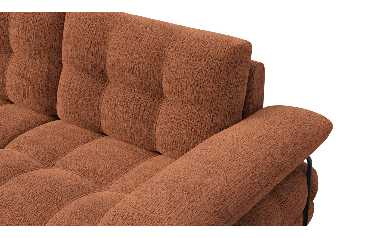 BUBBARA Ecksofa 4-Sitzer links, rostrot