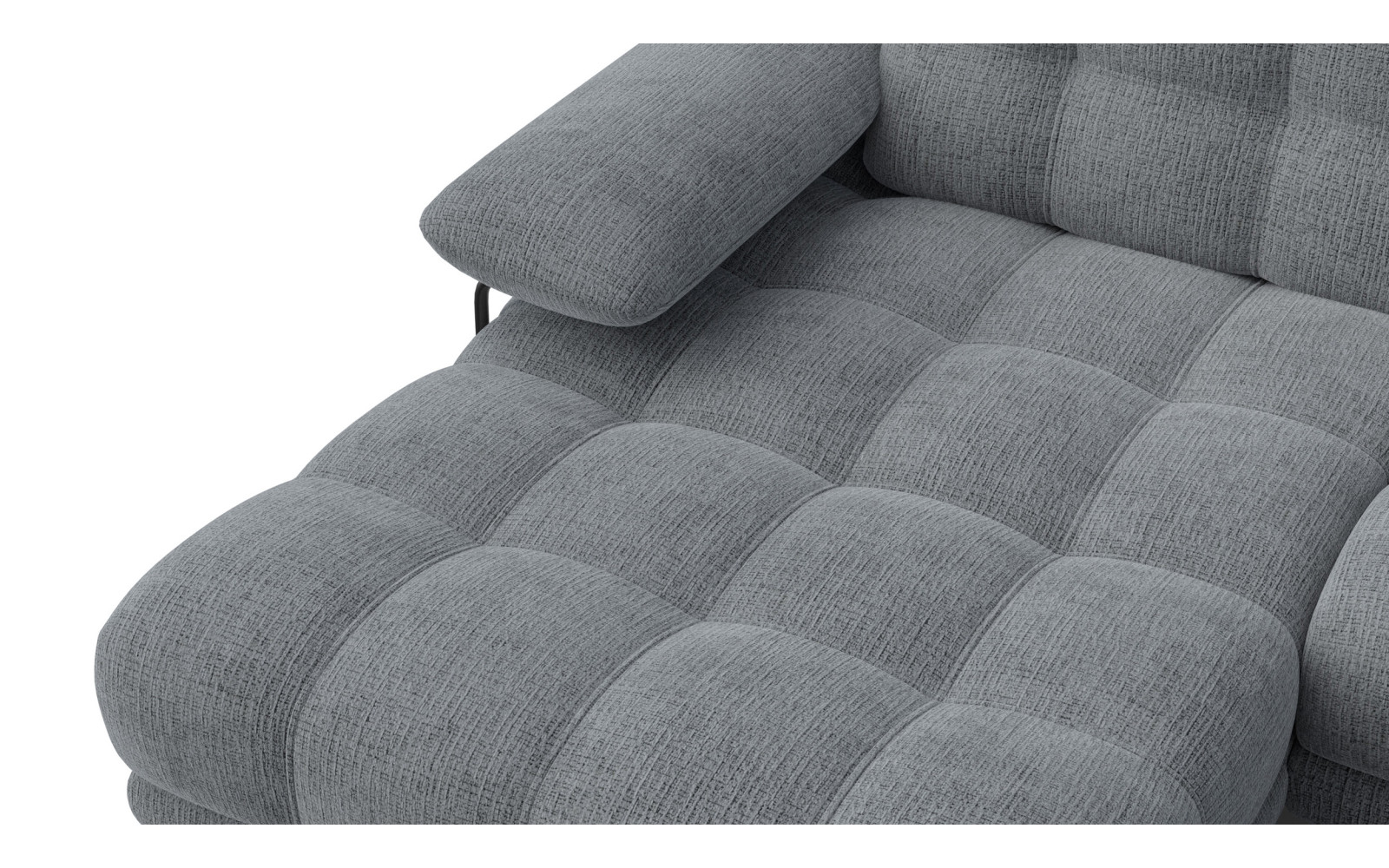 BUBBARA Ecksofa 4-Sitzer links, dunkelgrau