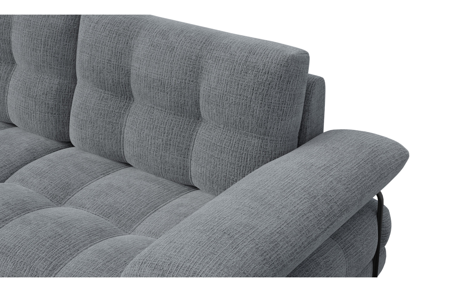 BUBBARA Ecksofa 4-Sitzer links, dunkelgrau