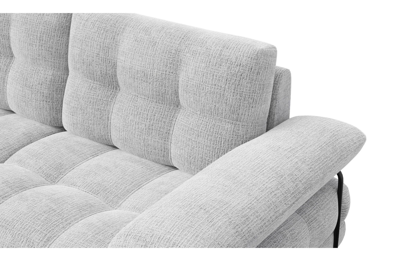 BUBBARA Ecksofa 4-Sitzer links, hellgrau