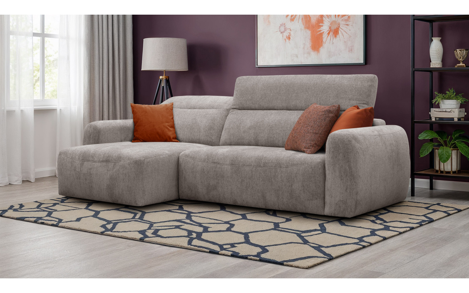 Sofa 4-Sitzer NERO, dunkelbeige