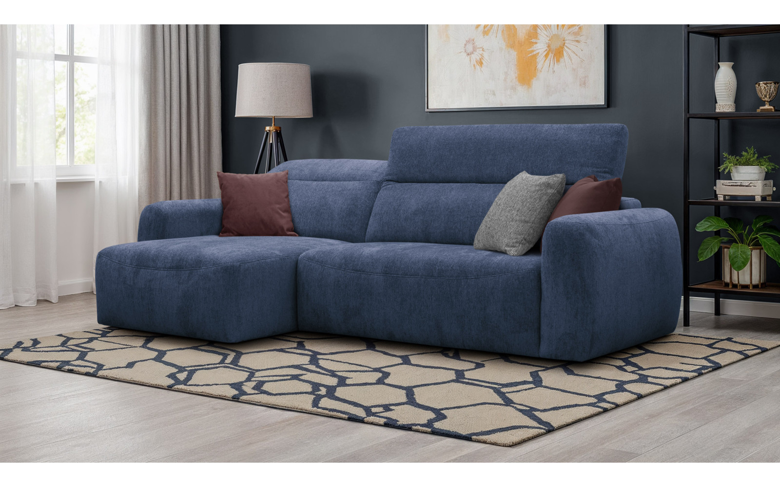 Sofa 4-Sitzer NERO, dunkelblau