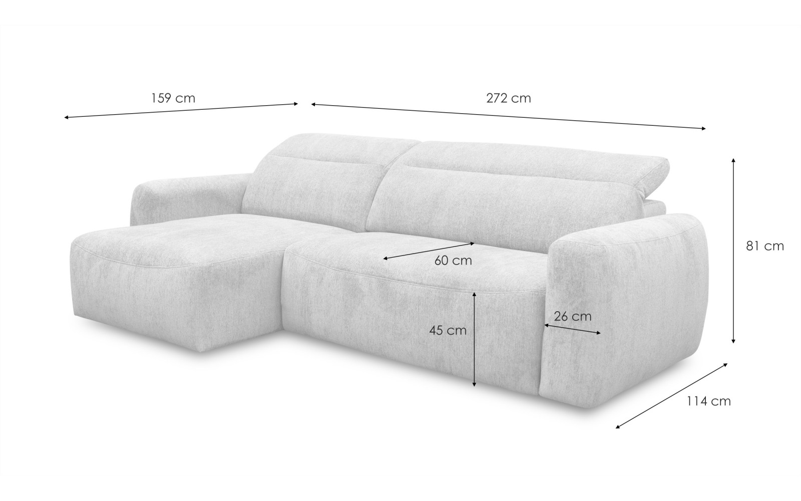 Sofa 4-Sitzer NERO, dunkelblau