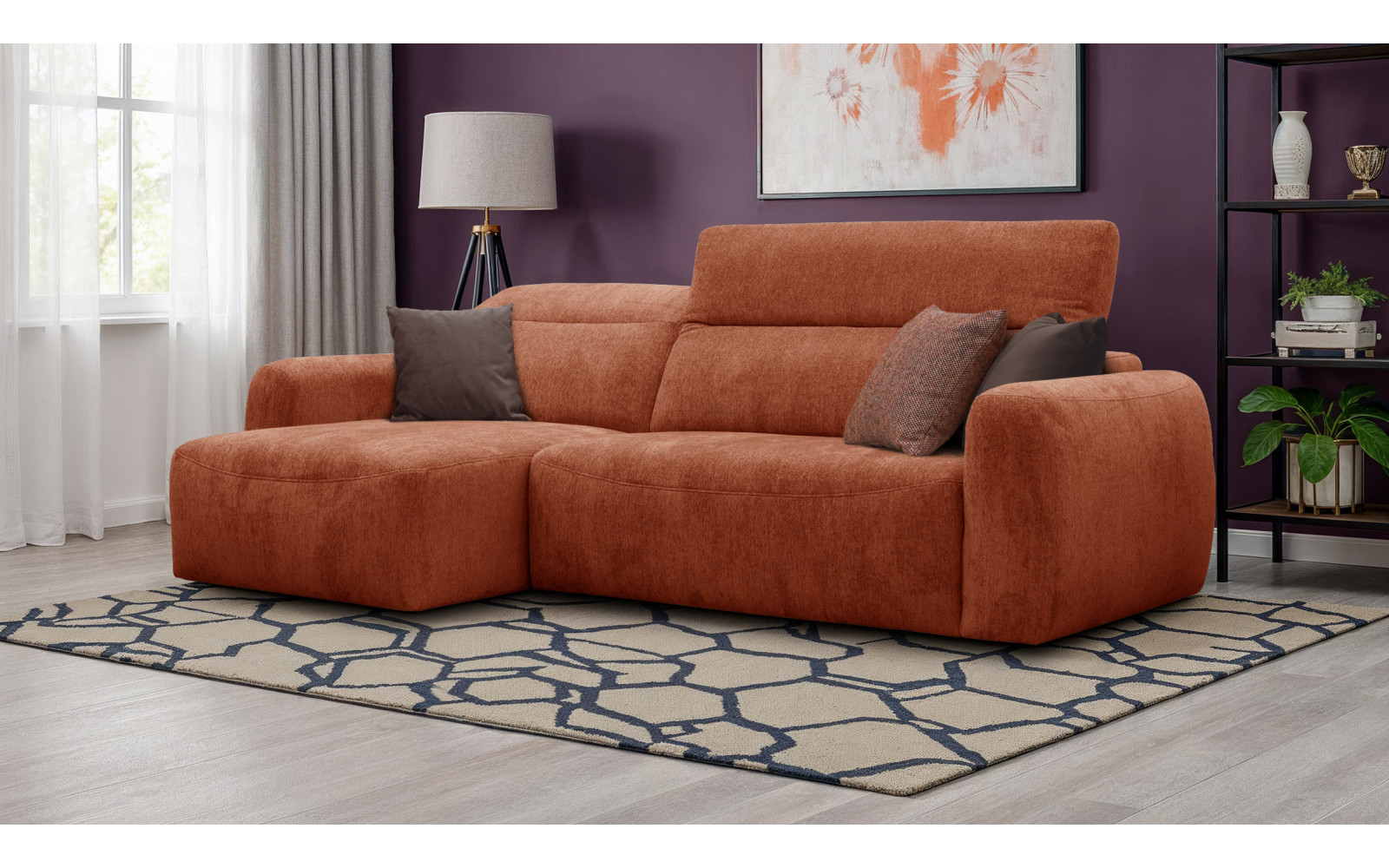 Sofa 4-Sitzer NERO, orange