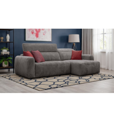 Ecksofa 4-Sitzer rechts NERO, dunkelgrau