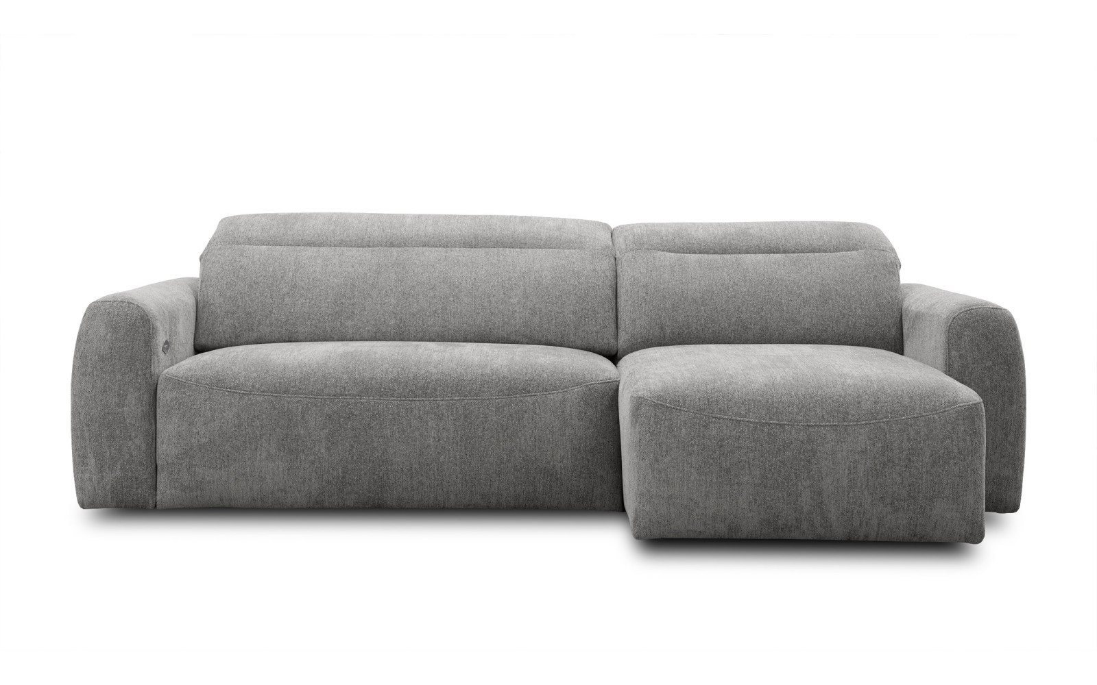 Ecksofa 4-Sitzer rechts NERO, platingrau